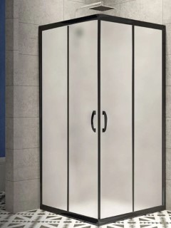 Duşakabin Siyah Profil Kumlama Cam